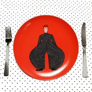 David Bowie Tribute 10 Inch BPA-Free Melamine Plates by SBMathieu zdjęcie 2