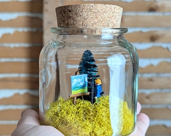 Vincent Van Gogh Tribute Miniature Terrarium by SBMathieu