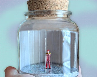 David Bowie Ziggy Stardust Spacesuit Tribute Miniature Terrarium by SBMathieu