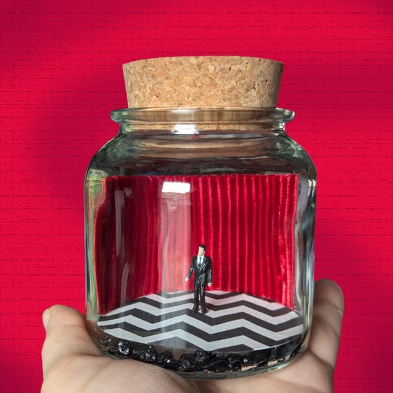 Dale Cooper, Twin Peaks Tribute Miniature Terrarium by SBMathieu