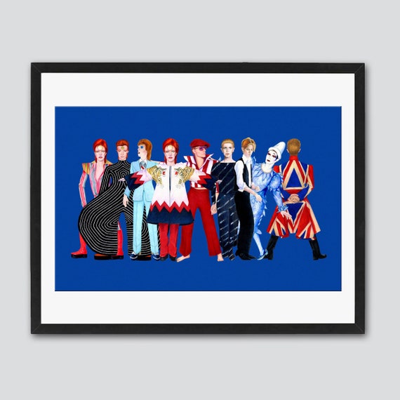 David Bowie Characters Tribute 11 X 17 Inch Poster by Sbmathieu - Etsy