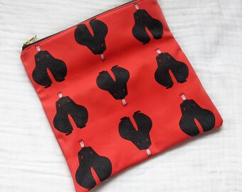 ⭐️David Bowie クラッチバッグ SBMathieuのDavid Bowie Tribute Folded Clutch Printed Red