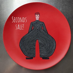 SECONDS SALE!!! David Bowie Tribute 10 Inch BPA-Free Melamine Plates by SBMathieu