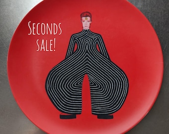 SECONDEN VERKOOP!!! David Bowie Tribute 10 inch BPA-vrije melamineborden van SBMathieu