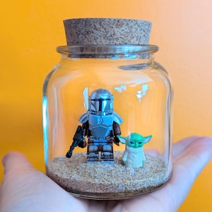 Miniatuurterraria Mandalorian en Grogu Tribute van SBMathieu