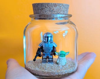 Mandalorian and Grogu Tribute Miniature Terrariums by SBMathieu