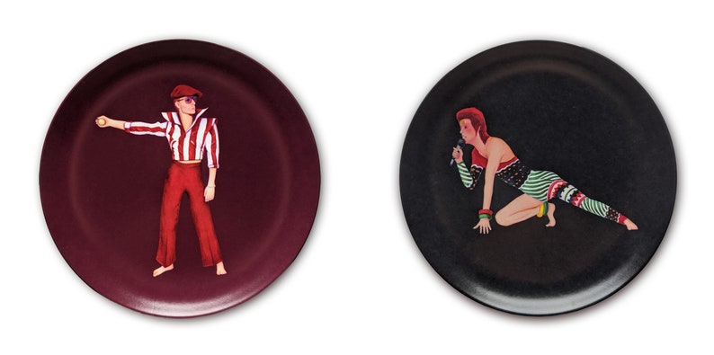 David Bowie Tribute 10 Inch BPA-Free Melamine Plates by SBMathieu zdjęcie 10