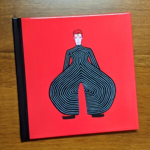 David Bowie Tribute Iconic Fashion Illustrations 8 x 8 Inch Book by SBMathieu