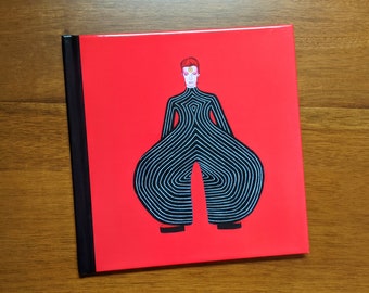 David Bowie Tribute Iconic Fashion Illustrations 8 x 8 Inch Book by SBMathieu