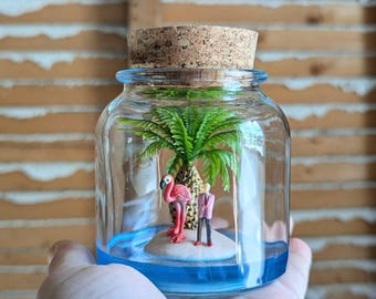 John Waters Pink Flamingo Tribute Miniature Terrarium by SBMathieu