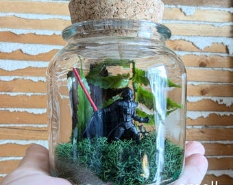 Darth Vader on Endor Tribute Miniature Terrarium by SBMathieu