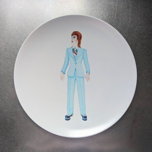 David Bowie Tribute 10 Inch BPA-Free Melamine Plates by SBMathieu zdjęcie 3