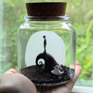 Jack Skellington and Zero Tribute Miniature Terrarium by SBMathieu