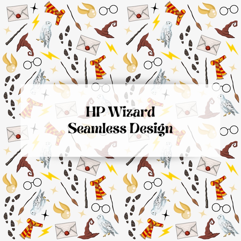 HP Wizard Seamless Pattern - Etsy