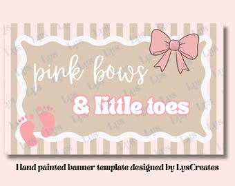 Baby Girl Banner, PDF New Baby Announcement Decor