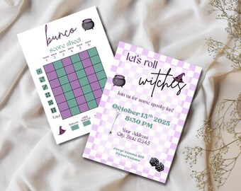Let's Roll Witches Bunco Invitation Bundle