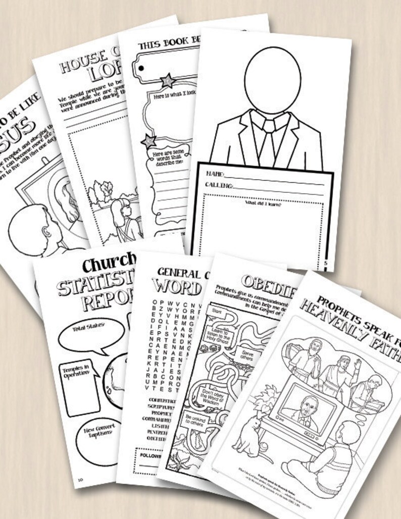 CONFERENCE ACTIVITY BOOK for Lds General Conference Instant Etsy