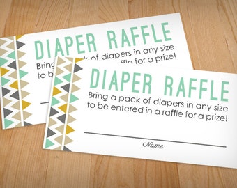 Southwest Raffle Ticket in Turquoise Teal Blue, Gold Mustard Yellow, and Charcoal Gray- Instant Printable PDF Download