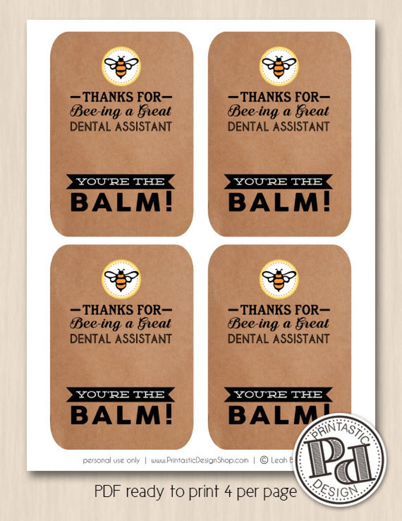 DENTAL ASSISTANT Appreciation Gift You're the Balm Etsy