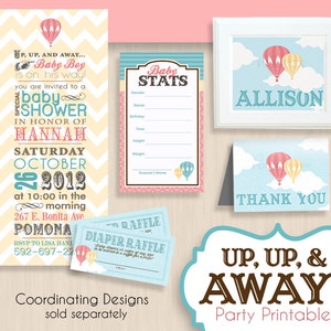 DIY BANNER in Coral and Teal Instant Printable Download image 3