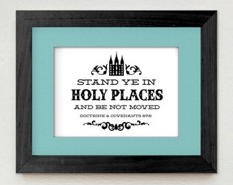 STAND Ye in HOLY PLACES Young Women's Design- Instant Printable Download also available in Spanish Permaneced en Lugares Santos