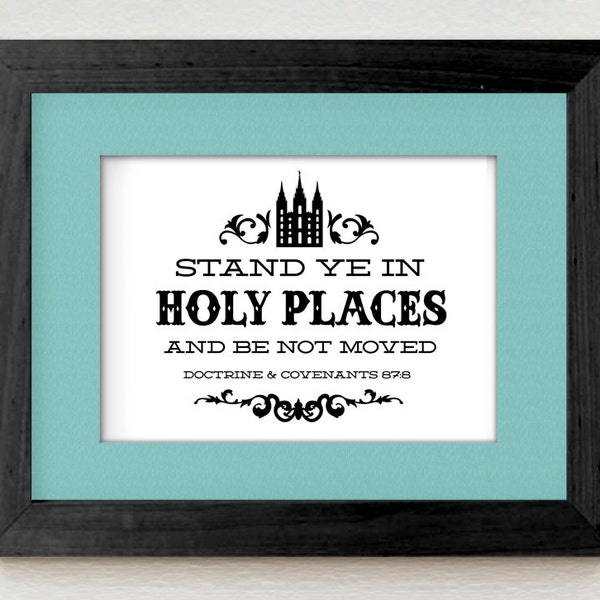 STAND Ye in HOLY PLACES Young Women's Design- Instant Printable Download also available in Spanish Permaneced en Lugares Santos