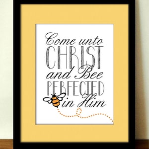VEN a CRISTO y ABEJA Impresión de arte perfeccionada- Descarga imprimible instantánea