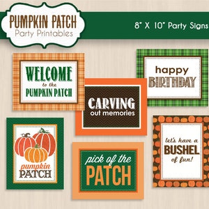 PUMPKIN BIRTHDAY Party Printable Package Instant Download image 3