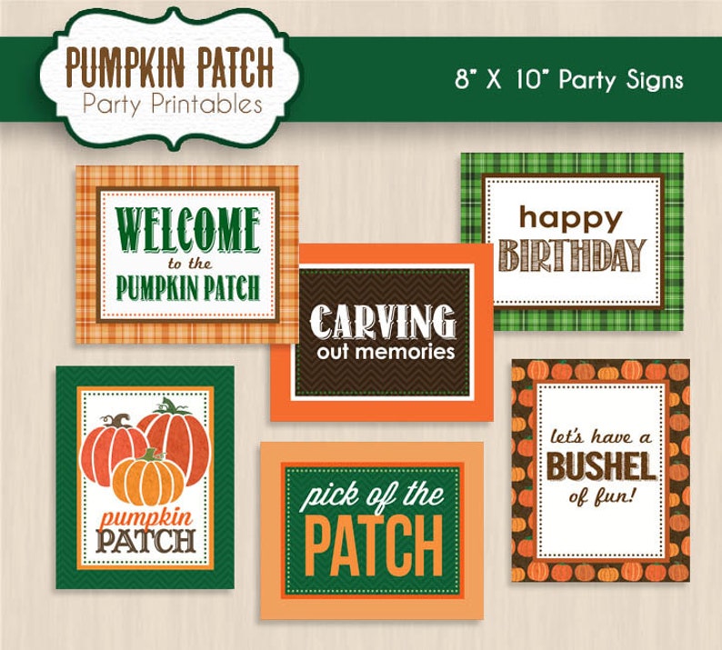 PUMPKIN BIRTHDAY Party Printable Package Instant Download image 3