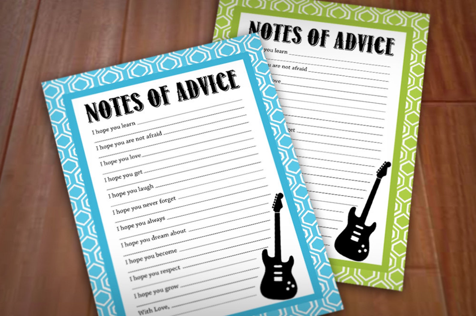 Turquoise Raffle Ticket GUITAR Diaper Raffle Printable Ticket in Turquoise Aqua Blue, Lime ...