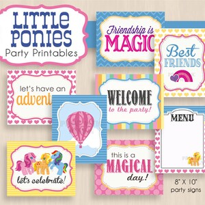 LITTLE PONIES Birthday Party Printable Package- Instant Download - Etsy
