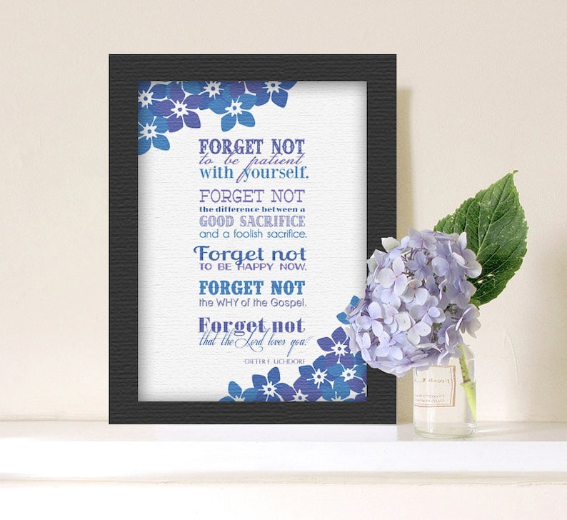 ME NOT Subway Printable From President Uchtdorf Etsy