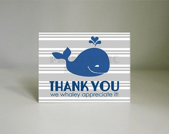 WHALE Printable Thank You Card- Instant Download