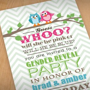 OWL Diaper Raffle Ticket in Pink and Teal Instant Printable Download image 5