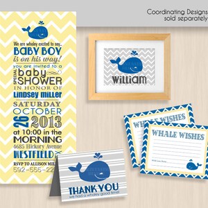 WHALE WISHES Baby Shower Printable Package Instant Download - Etsy
