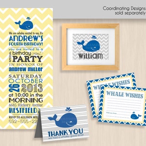 WHALE WISHES Birthday Printable Package Instant Download image 5