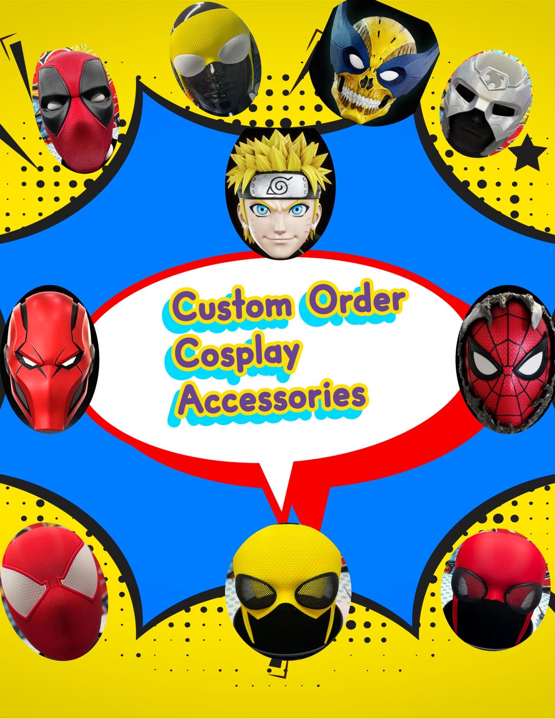 Custom Cosplay 3D Printed Accessories Raw DIY Kit - Etsy