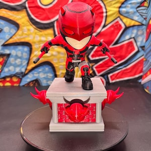 Daredevil Born Again 3D-geprint minidisplay op het dak
