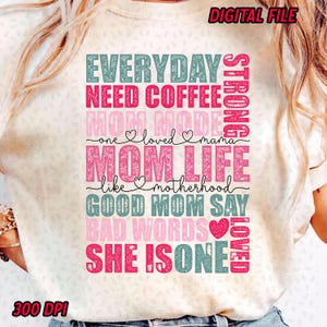 Mom Life Png, Mama Quotes Mental Health png, Mother Day PNG, Gift For Mama,  Retro Mothers Day PNG, Mama Sublimation png, Digital Download