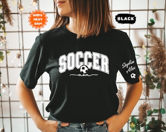Custom Soccer Mom Shirt, Personalized Soccer Mom Tee, Soccer Mama Shirt, Soccer Mom Shirt, Soccer Shirt, Customized Soccer Mom Gifts