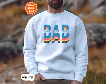 Custom Dad Sweatshirt, Custom Hoodie, Personalized Father's Day Gift, Dad Hoodie, Gift For Dad, Dad Gift, Dad Birthday Gift, New Dad Gift