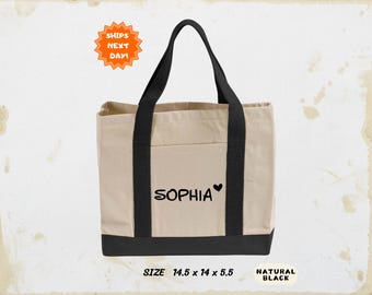 Personalized Name Tote Bag,  Custom Tote Bag, Bridesmaid Tote Bag, Birthday Totes, Gift Tote Bag, Babyshower Gift Tote Bag, Mothers Day Gift