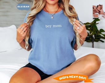 Comfort Colors® Boy Mom Shirt, Cute Mom Life Tee, Mother's Day Gift, Mom of Boys Shirt,  Boy Mom Graphic Shirt for Women, Mama of Boys Shirt
