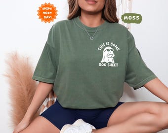 This is Some Boo Sheet Comfort Colors® Shirt, Retro Halloween Shirt, Halloween Ghost Shirt, Boo Crew Shirt, Spooky Boo, Funny Halloween Gift