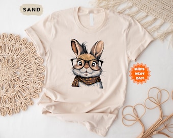 Easter Bunny With Glasses Shirt, Cute Easter Shirt, Easter Day Shirt for Woman,Bunny With Glasses Shirt,Kids Easter Shirt,Easter Bunny Shirt