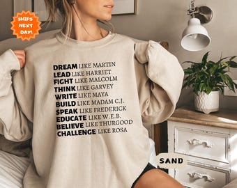 Black History Sweatshirt and Hoodie, Dream Like Martin Sweatshirt, Black Lives Matter, Equality Hoodie, Black History Month, BLM Shirt Gift