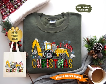 I Dig Christmas Sweatshirt, Christmas Boys Hoodie, Kids Christmas Shirt, Funny Christmas Shirt Kids, Christmas Kids Shirts, Christmas Gifts
