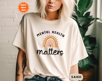 Mental Health Matters Shirt, Women Inspirational, Mental Health Awareness, School Psychologist Shirt, Anxiety Shirt, Brain Shirts