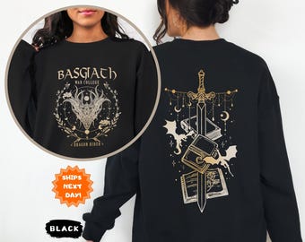 Basgiath War College Book Sweatshirt, Dragon Rider Sweatshirt, Fantasy Bookish Sweatshirt, Bookish War Hoodıe, Book Lover,Basgiath Two Sided