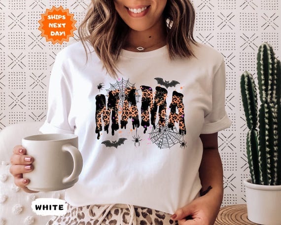 Halloween Mama Shirt, Funny Halloween Mama Shirt, Mama Leopard Halloween Tee, Spooky Season Shirt, Halloween Mom Shirt, Mom to Be Gift
